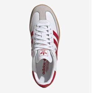 Adidas Originals Samba OG, Youth Size 1, White/Better Scarlet/Gum